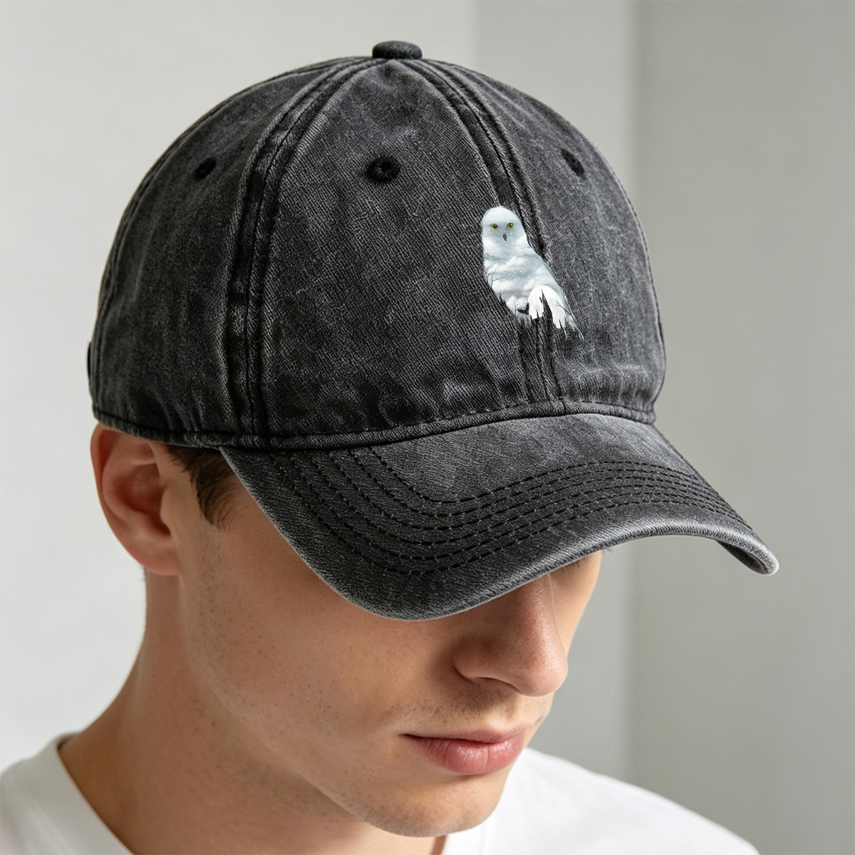 Harry Potter - Hedwig and Hogwarts - Washed Denim - Baseball Cap