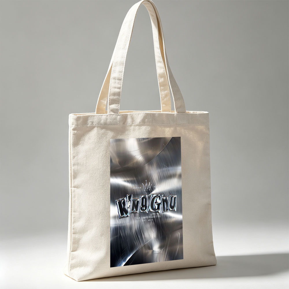 King Gnu Live Performance on Metallic Background with Dynamic Lighting Effects - Canvas tote bags