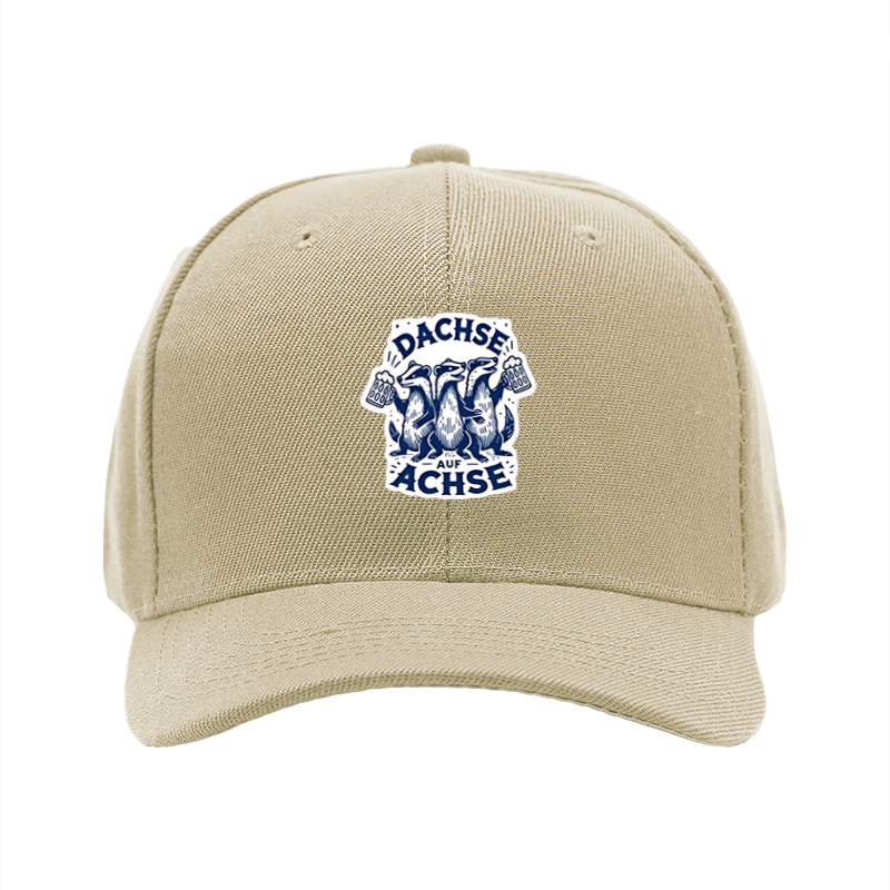 1pc New Baseball Cap with Dachse Auf Achse Otter Print Design Unisex Adjustable Hat for Outdoor Activities and Casual Wear Suitable for Adults and Teenagers