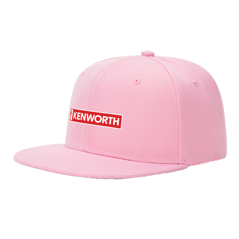 Flat Brim Baseball Cap Kenworth Logo Print Streetwear Underground Skate Style for Basketball Court Urban Skate Park Hip Hop Riders and Streetwear Enthusiasts