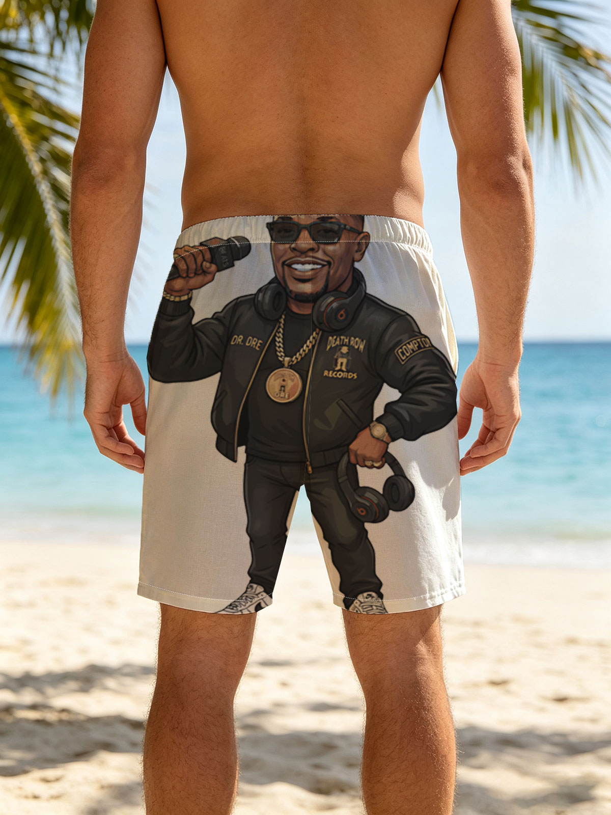 Dr. Dre, Rap Legend, Death Row Records, Compton, Hip-Hop Icon -  Beach shorts