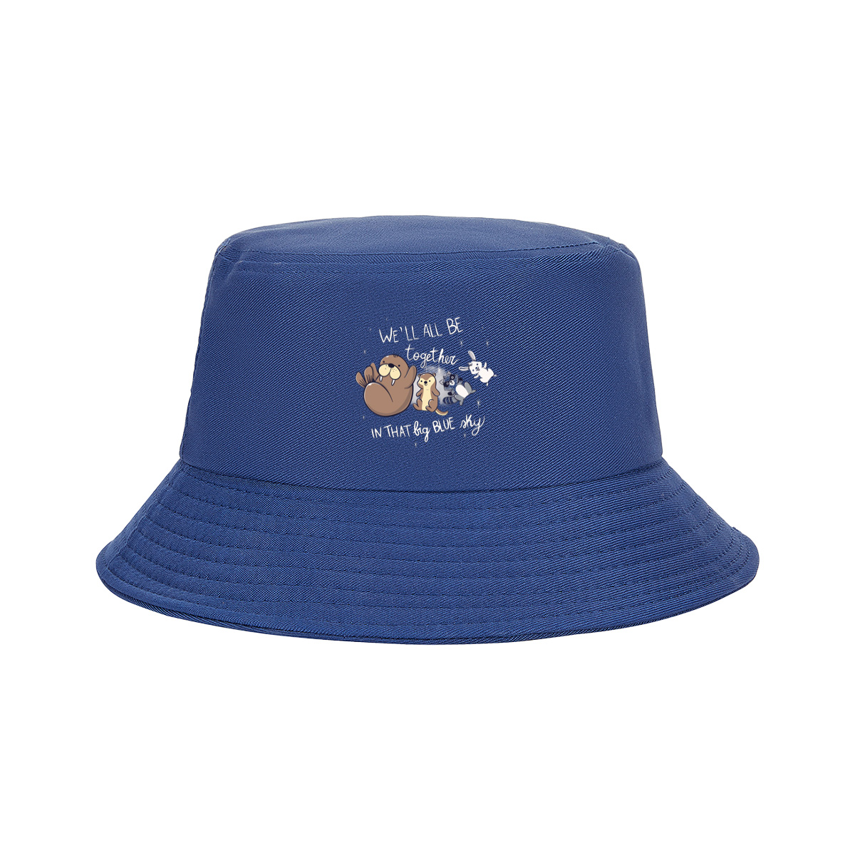 We'll All Be Together in That Big Blue Sky - Otter, Raccoon, Rabbit, and Squirrel - Fisherman's Hat