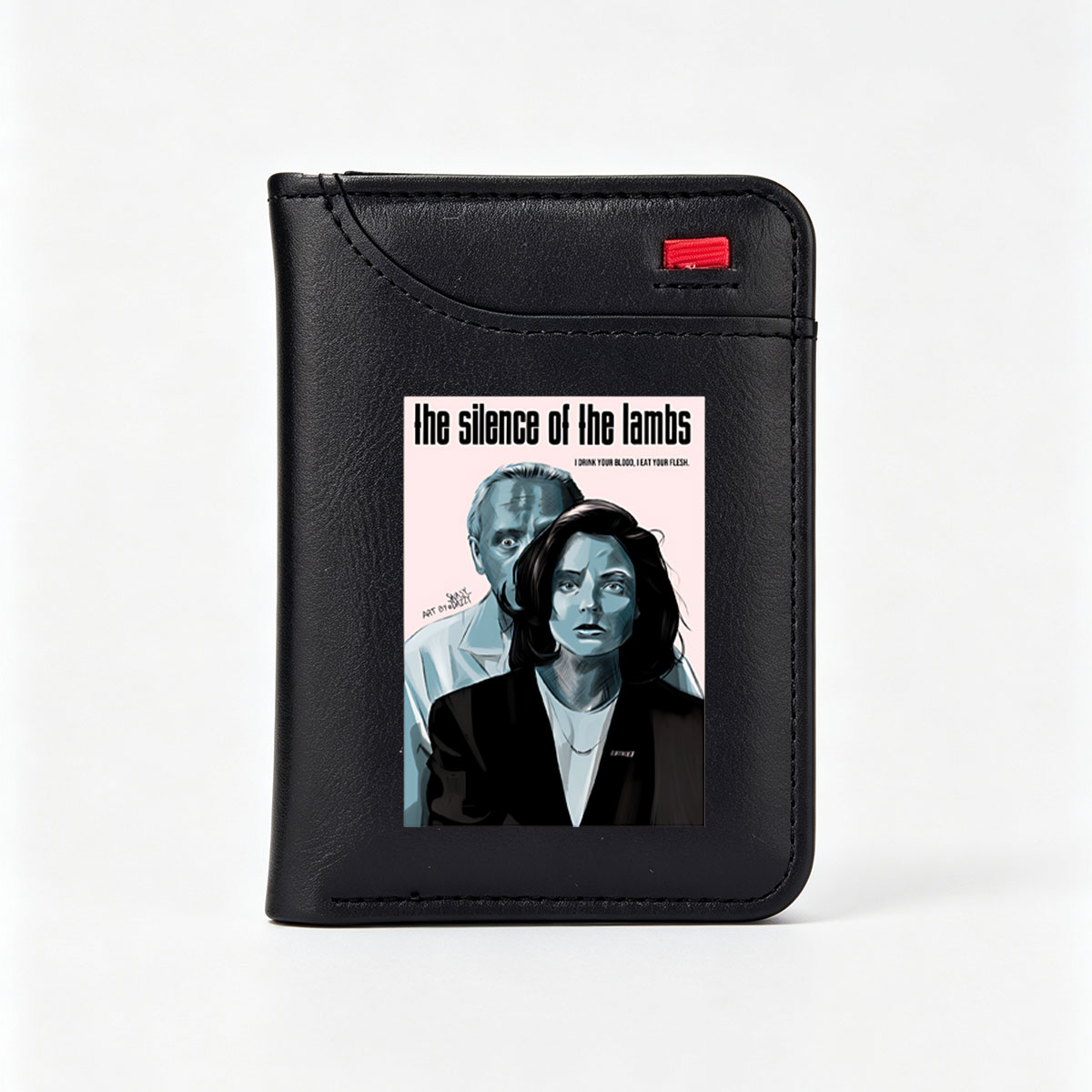 The Silence of the Lambs: Clarice Starling and Hannibal Lecter, Art by @Dazzy - Vertical Style Wallet