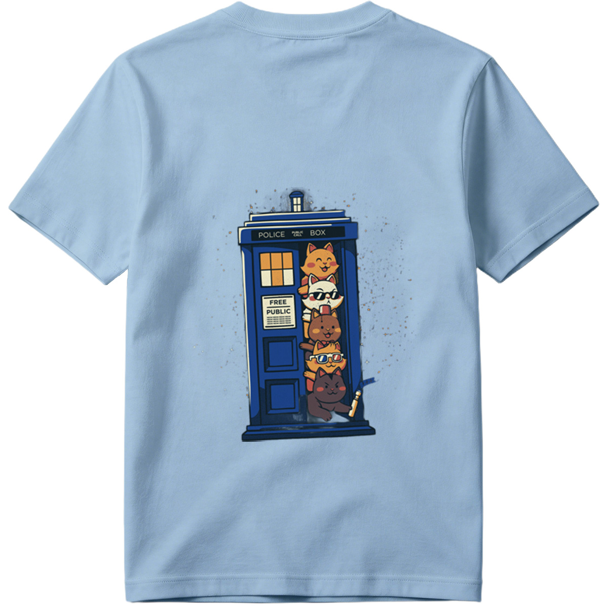 Doctor Who Cats in the TARDIS - Tee