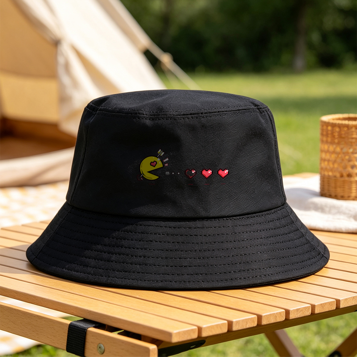 Pac-Man Loves Hearts - Fisherman's Hat