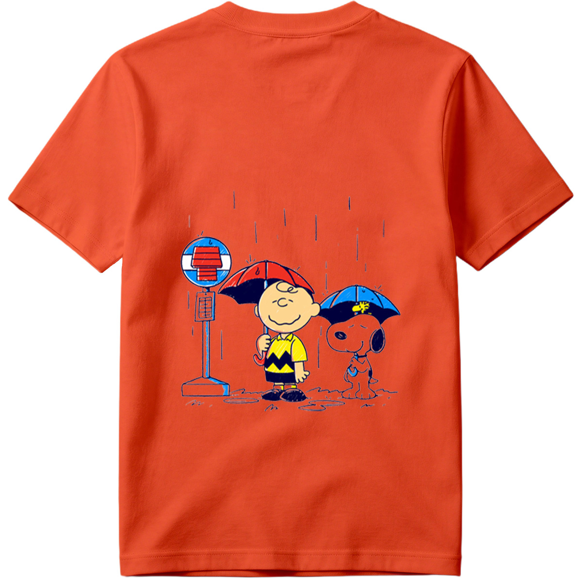 Peanuts: Charlie Brown and Snoopy in the Rain - Tee