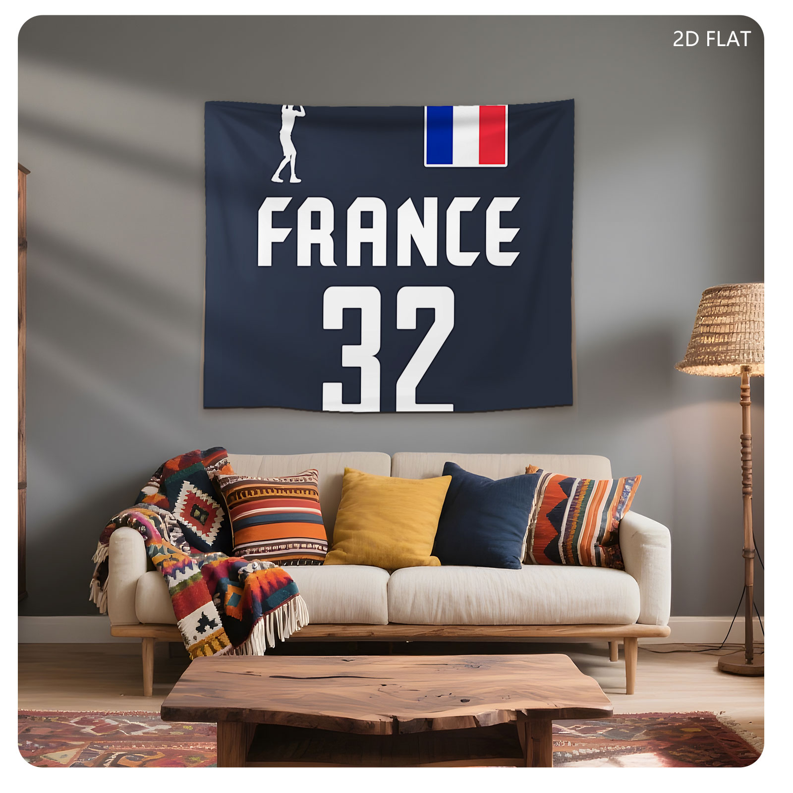 France Basketball Jersey #32 - Tapestry