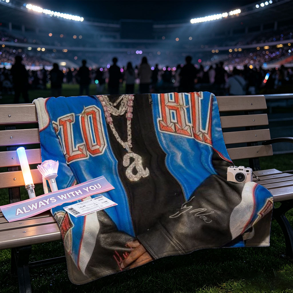 T.I. in a Bold Blue Leather Jacket with 