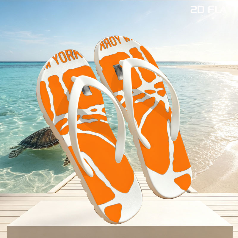New York Knicks Basketball Team Logo -  flip-flops