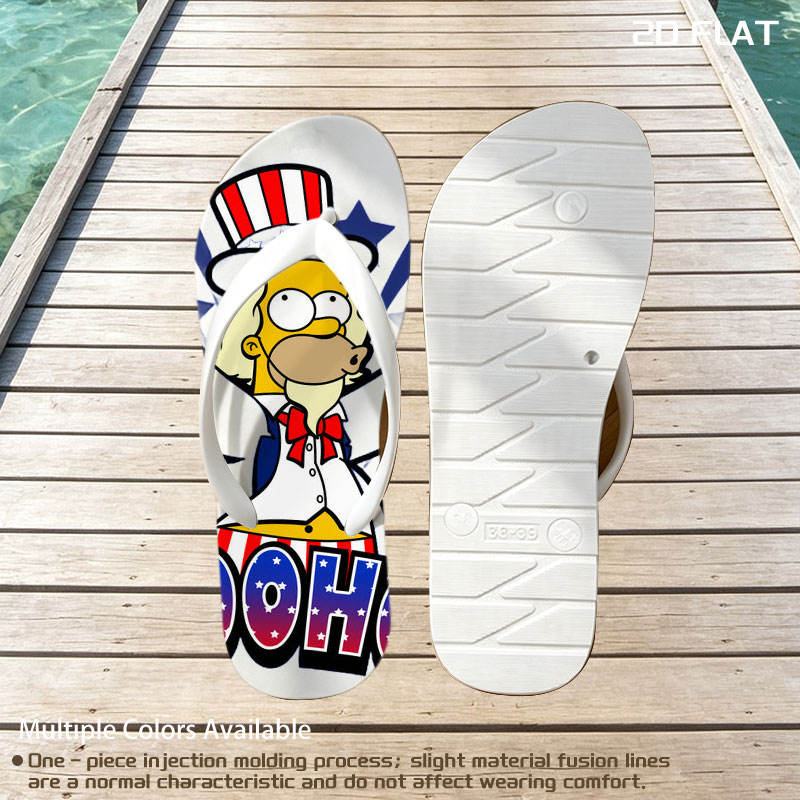 Simpsons Character in Uncle Sam Costume Holding Beer Mugs with 