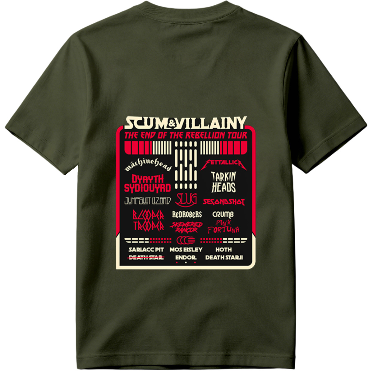 Scum & Villainy: The End of the Rebellion Tour – Star Wars Inspired Band Lineup - Tee