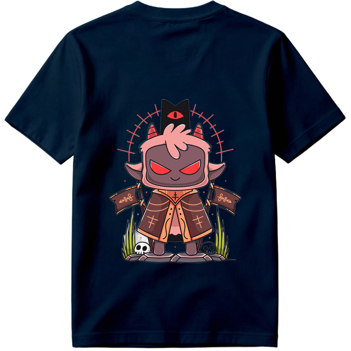 Demon King with Red Eyes and Horns - Tee