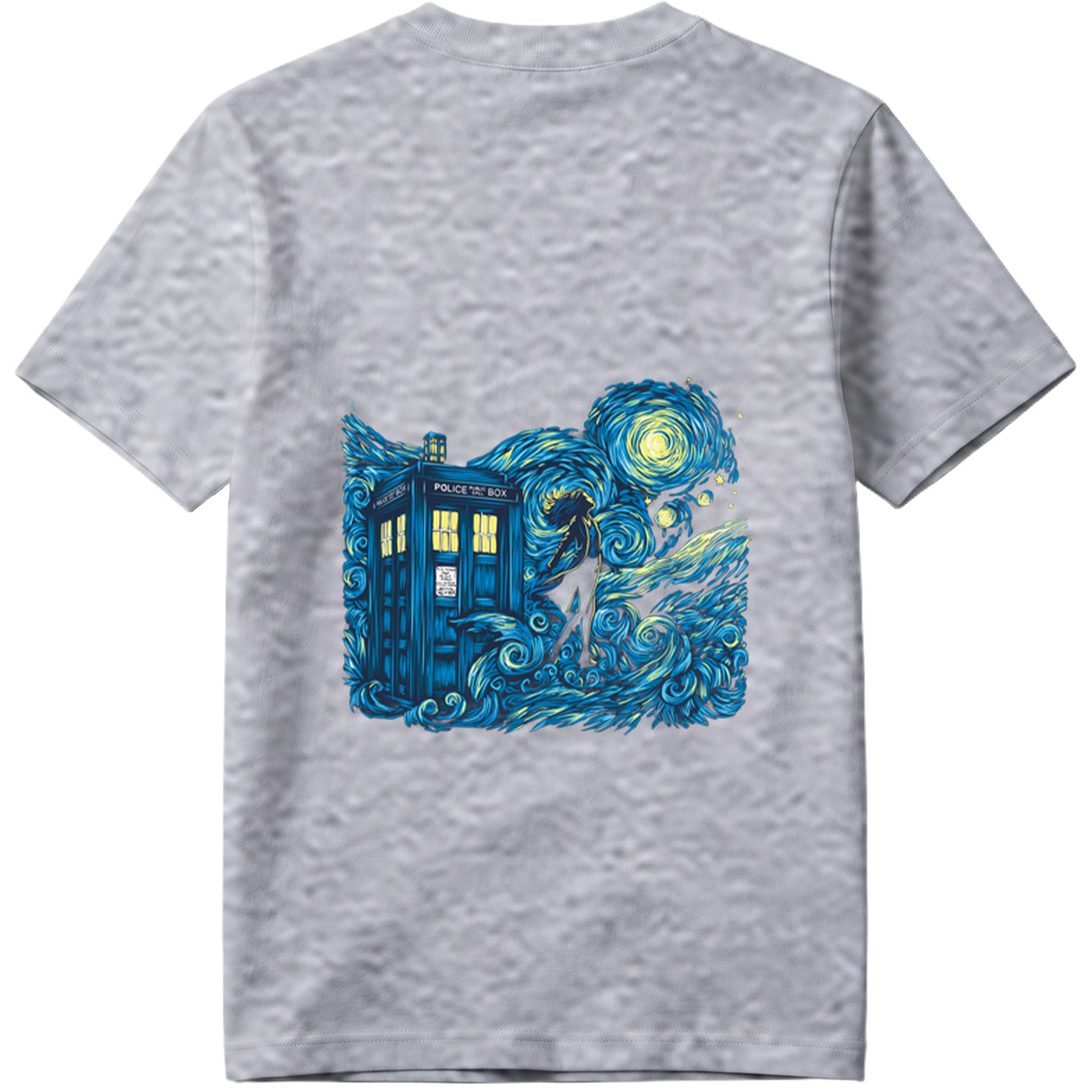 Doctor Who: TARDIS and Companion in Starry Night - Tee