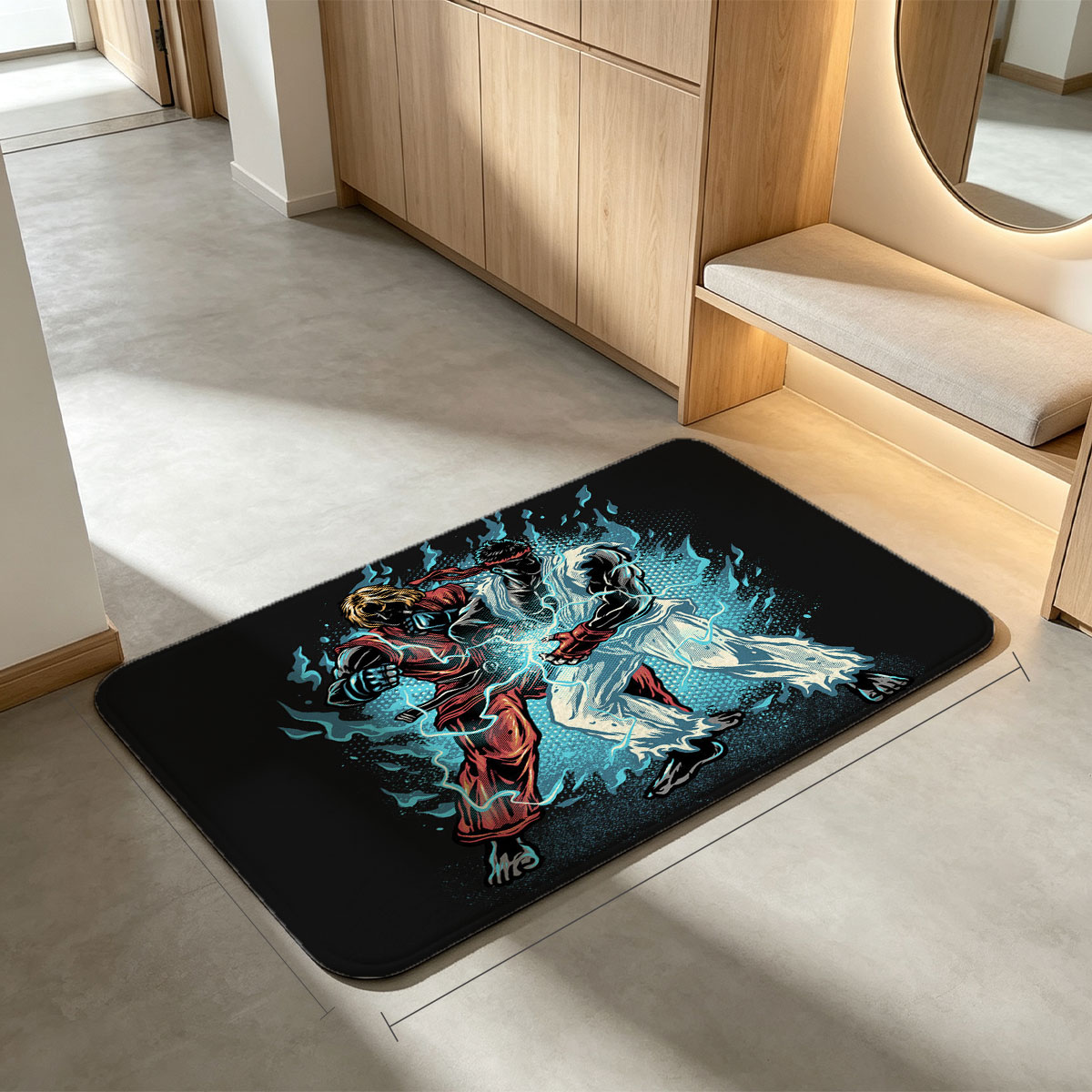 Ryu vs. Ken: Street Fighter Clash - Flannel floor mat