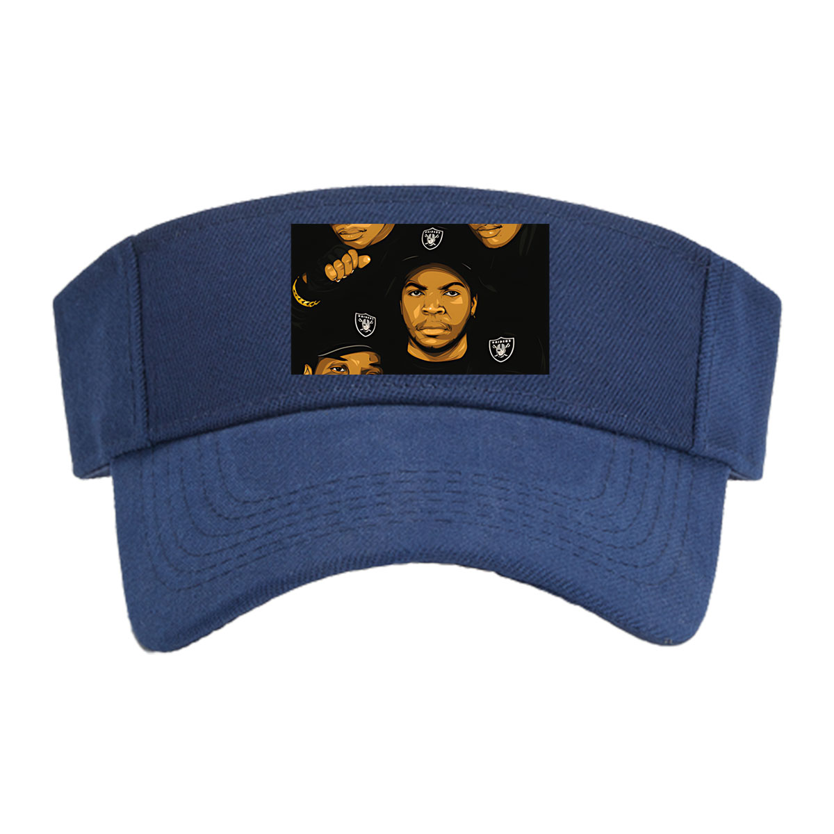 N.W.A. Members in Compton Style: Ice Cube, Dr. Dre, Eazy-E, MC Ren, DJ Yella -  Visor cap