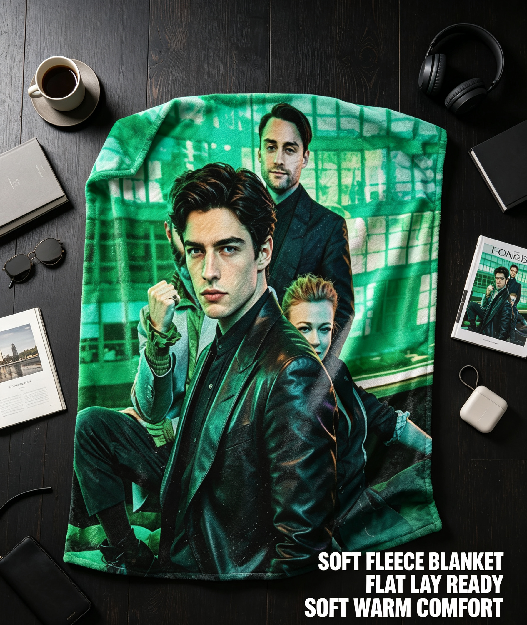 Custom Face Blanket Featuring Riverdale Cast Members — Flannel Blanket for Cozy Nights, Perfect Gift or Giveaway for Fans