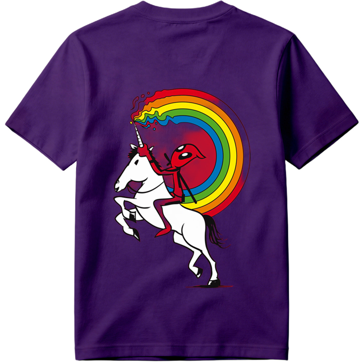 Unicorn Rider with Rainbow Trail - Tee