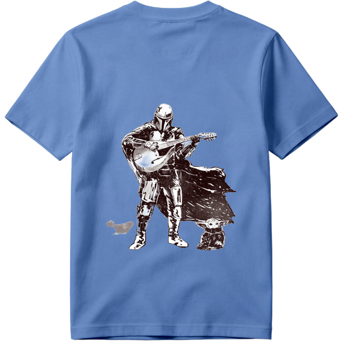 The Mandalorian Playing Mandolin with Grogu - Tee