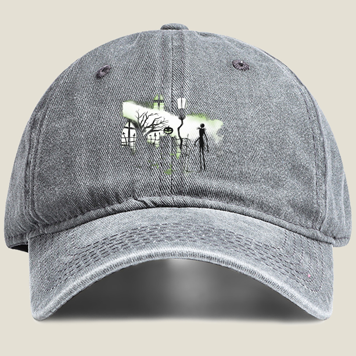 The Nightmare Before Christmas - Jack Skellington - Washed Denim - Baseball Cap