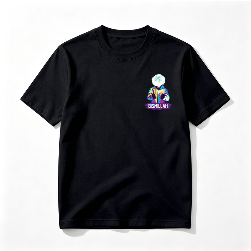 Bismillah: UFC Fighter with Afro and Colorful Jacket - Tee