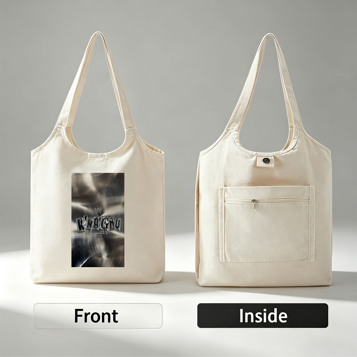King Gnu Live Performance on Metallic Background with Dynamic Lighting Effects - Canvas shoulder bags/