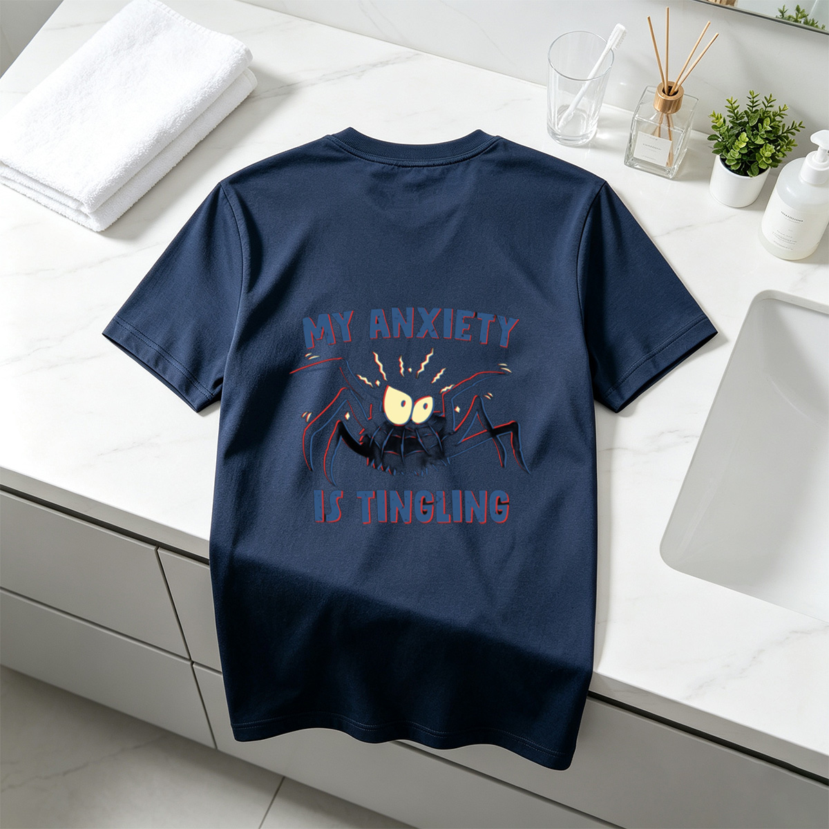 My Anxiety Is Tingling - Spider Design - Tee