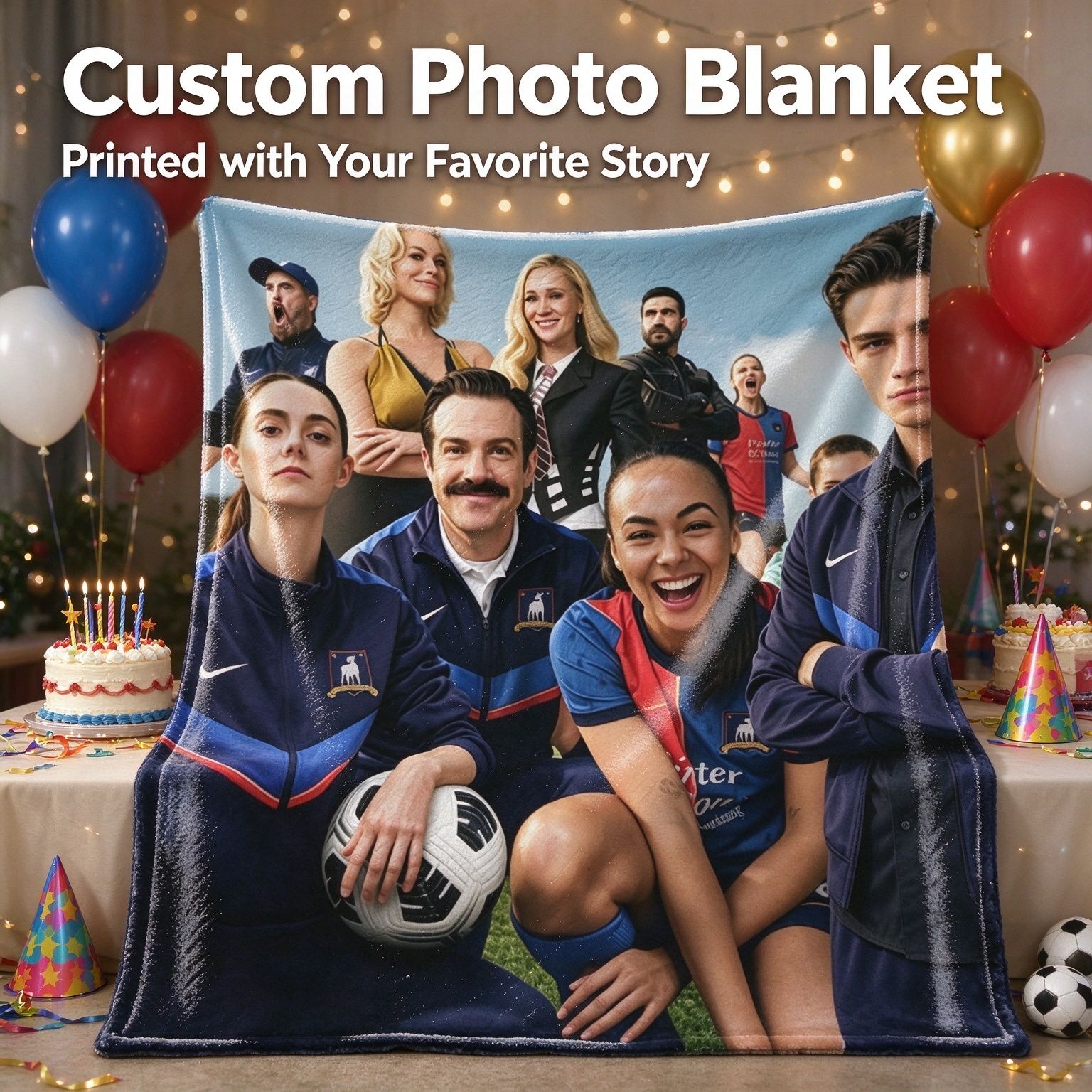 Personalized Face Portrait Custom Photo Blanket Ultra Soft Flannel Throw Lightweight Cozy Keepsake Gift for Sofa Couch