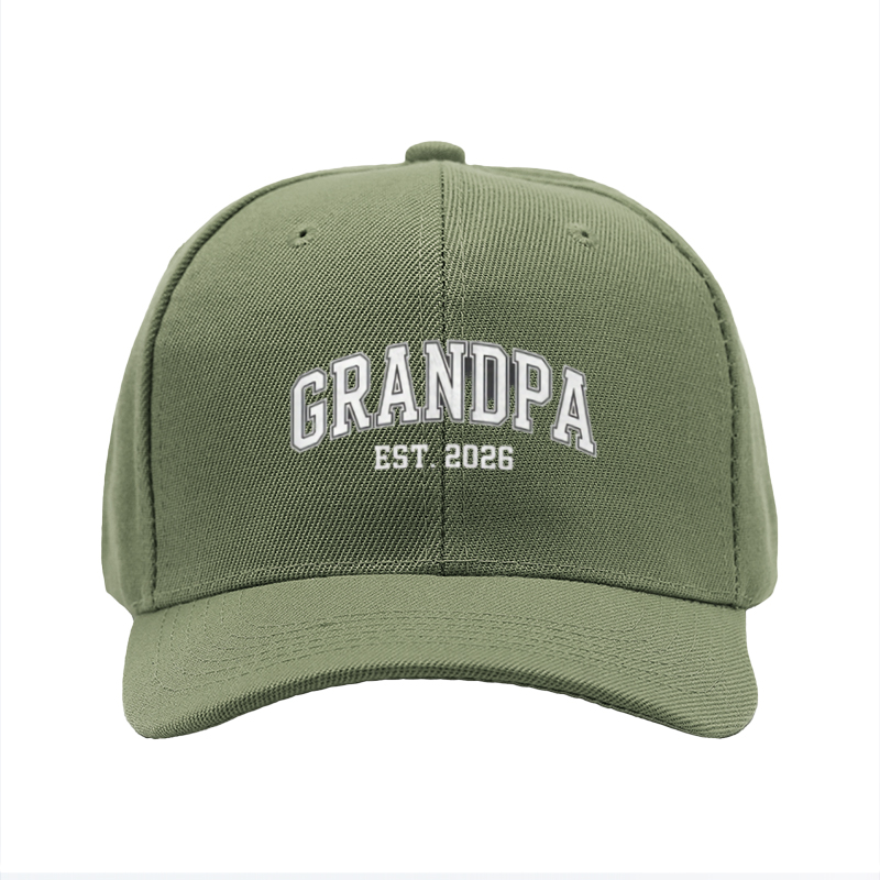 1pc New Baseball Cap Grandpa Est. 2026 Print Unisex Adjustable Hat for Outdoor Activities Adults Casual Wear Fashion Statement Accessory