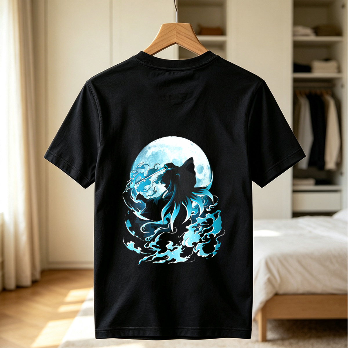 Samurai Warrior Under Full Moon - Tee