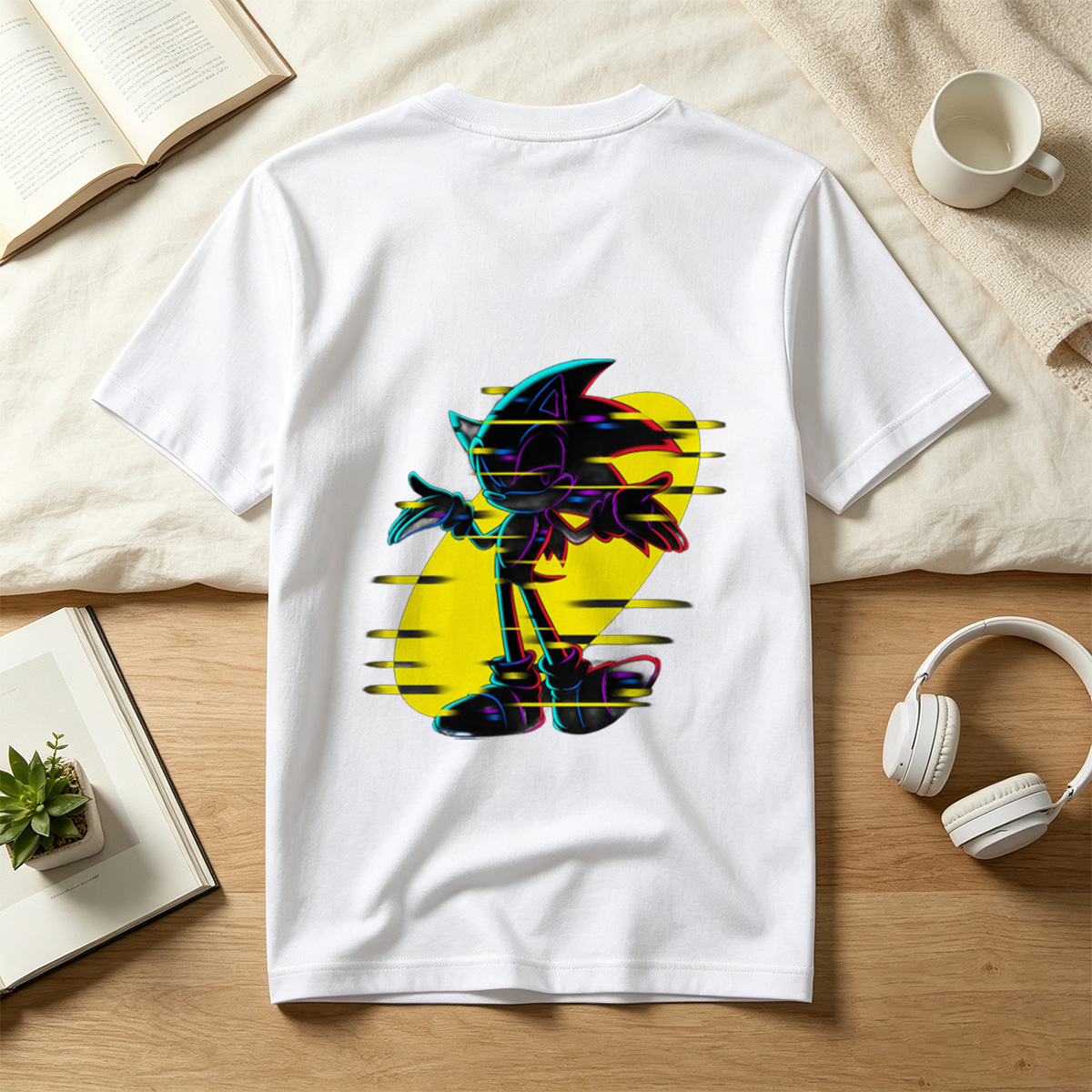 Sonic the Hedgehog: Neon Glitch Art - Tee