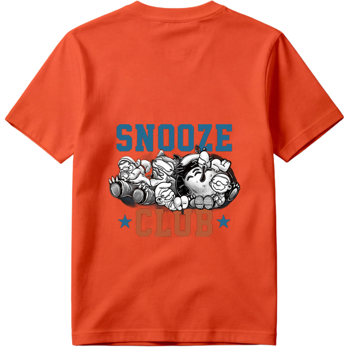 Snooze Club: Mickey, Minnie, Donald, Goofy, and Pluto Sleeping Together - Tee