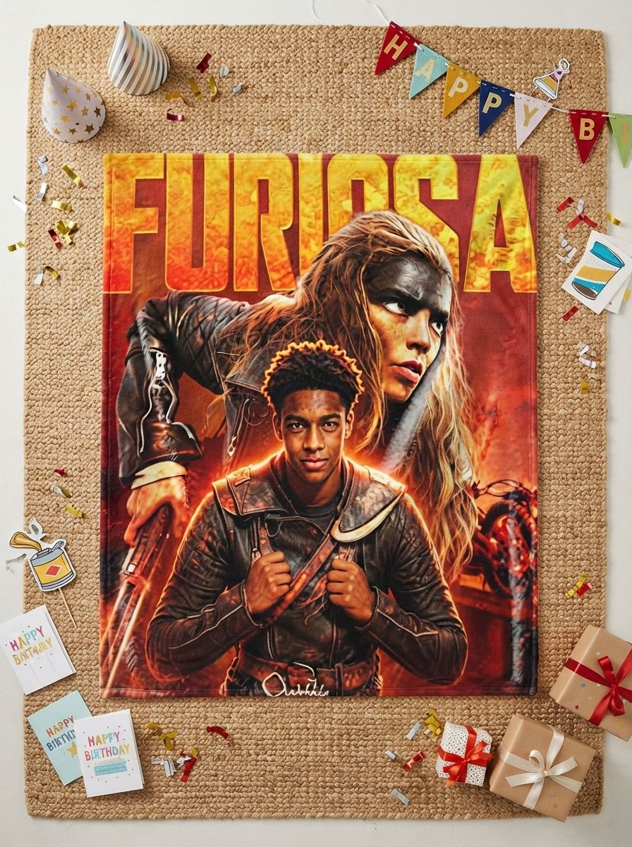Custom Photo Face Flannel Blanket Personalized Movie Poster Throw Anti-Pilling Cozy Bed Couch Blanket Ideal Gift