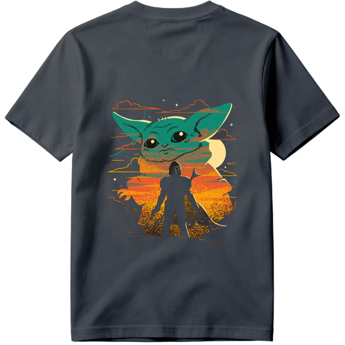 The Mandalorian and Grogu Sunset Silhouette - Tee