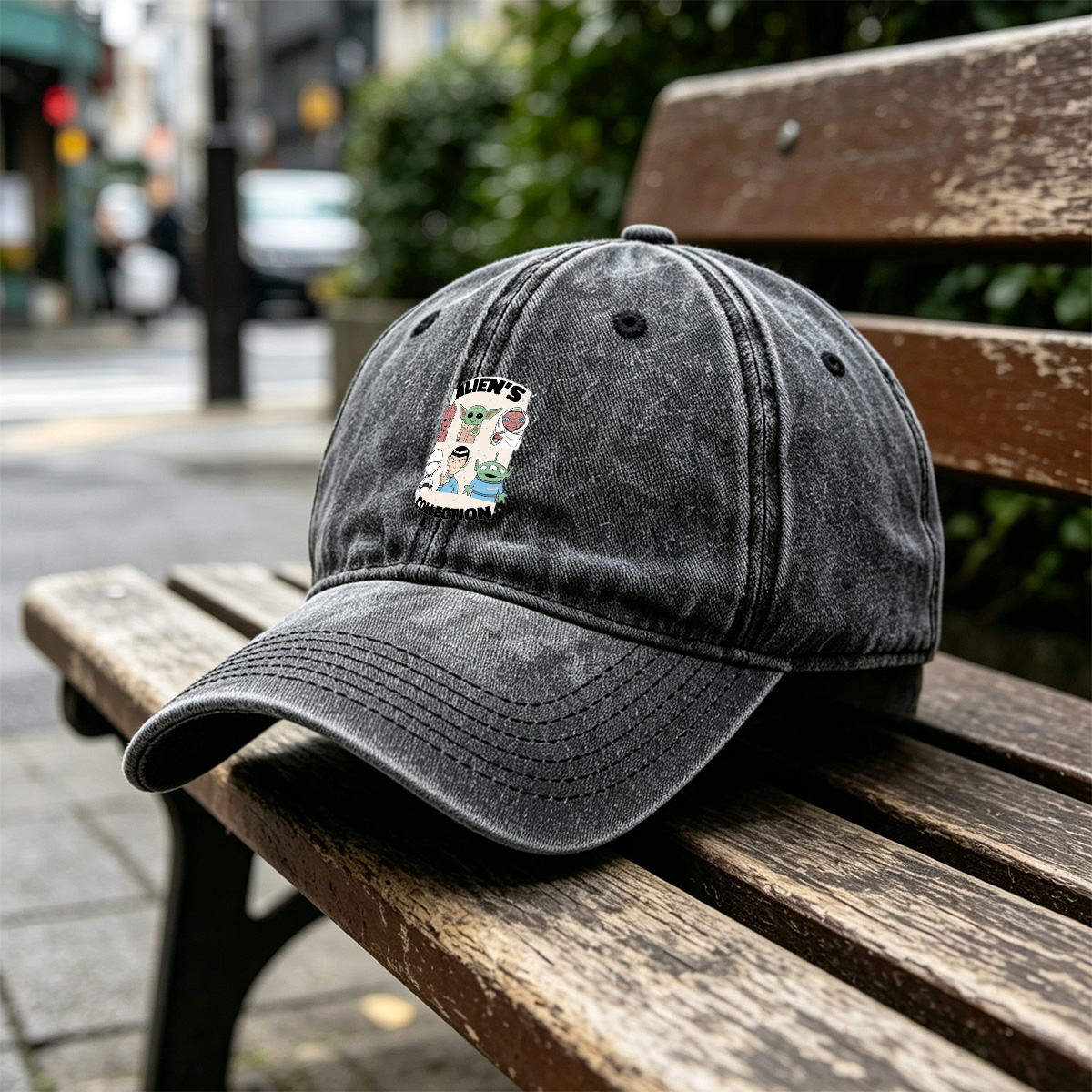 Alien's Collection: Groot, Yoda, Jabba, White Walker, Spock, and Alien - Washed Denim - Baseball Cap