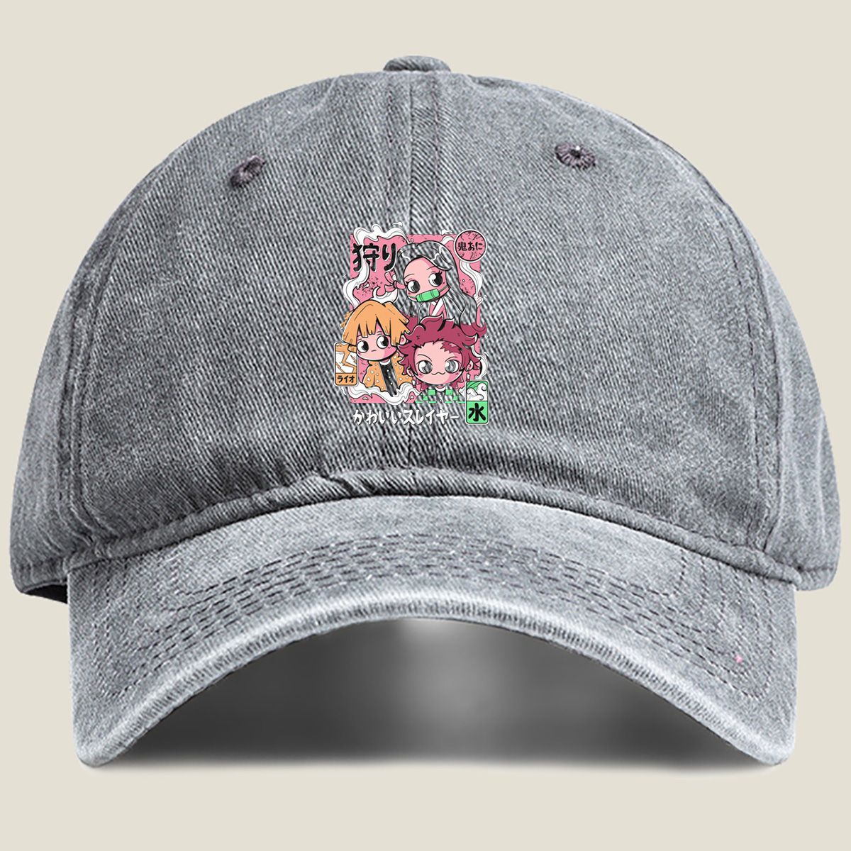 Cute Slayer: Nezuko, Zenitsu, and Tanjiro - Hat