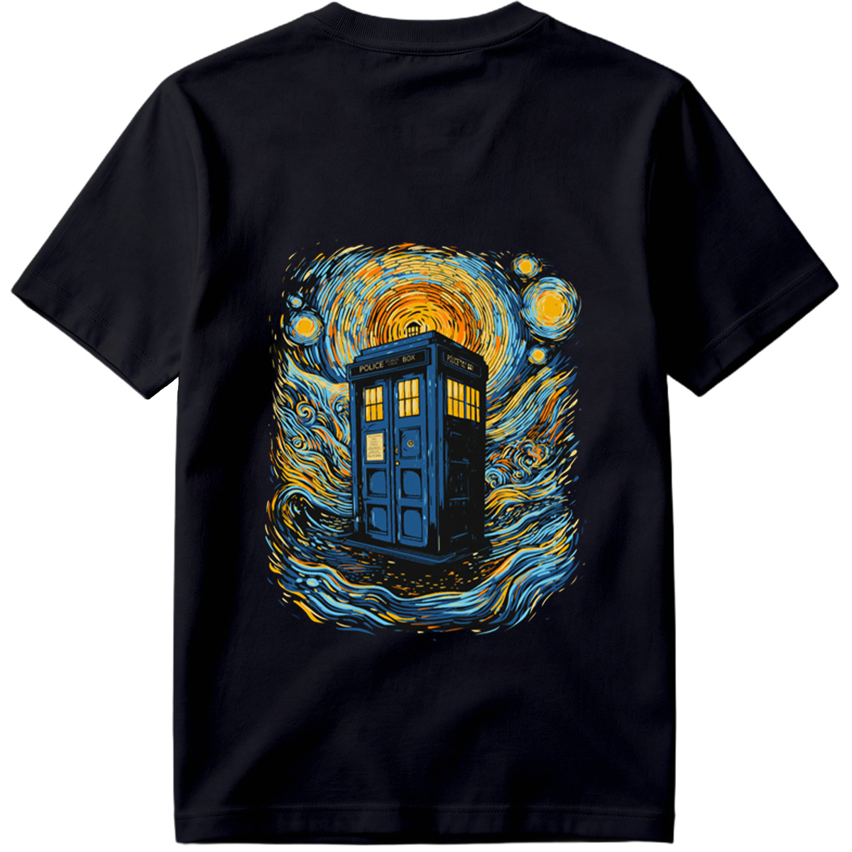 TARDIS in Starry Night - Tee