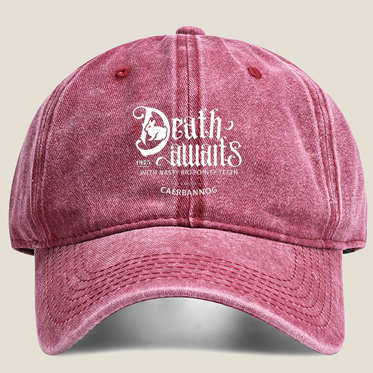 Death Awaits: Cave of Caerbannog - Washed Denim - Baseball Cap