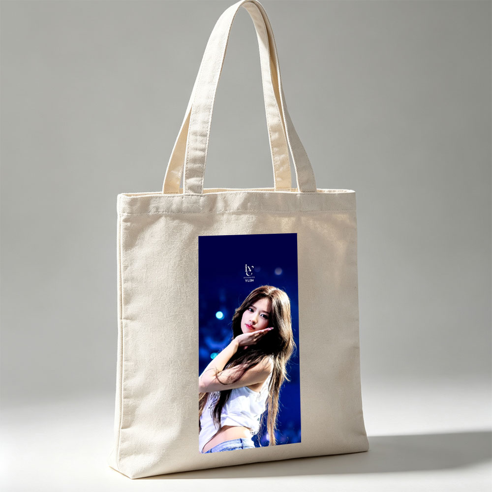 IVE Yujin Stage Performance Close-Up Portrait - Canvas tote bags