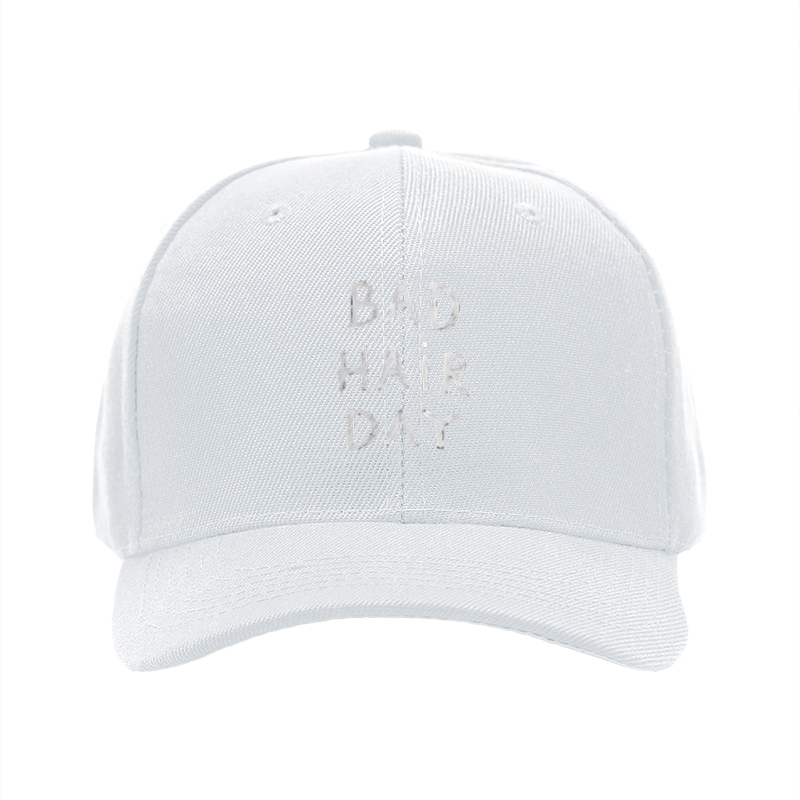 1pc New Baseball Cap Bad Hair Day Print Unisex Adjustable Hat for Outdoor Casual Wear Adults and Teens