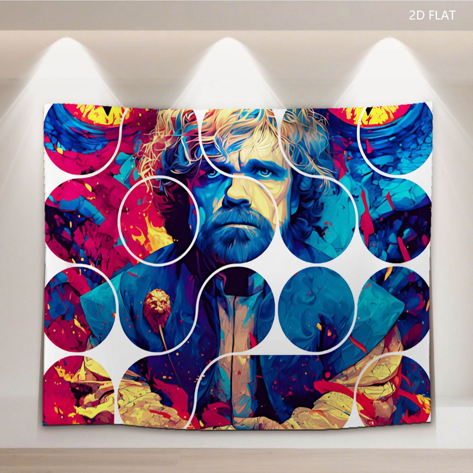 Game of Thrones: Tyrion Lannister in a Vibrant, Abstract Portrait - Tapestry