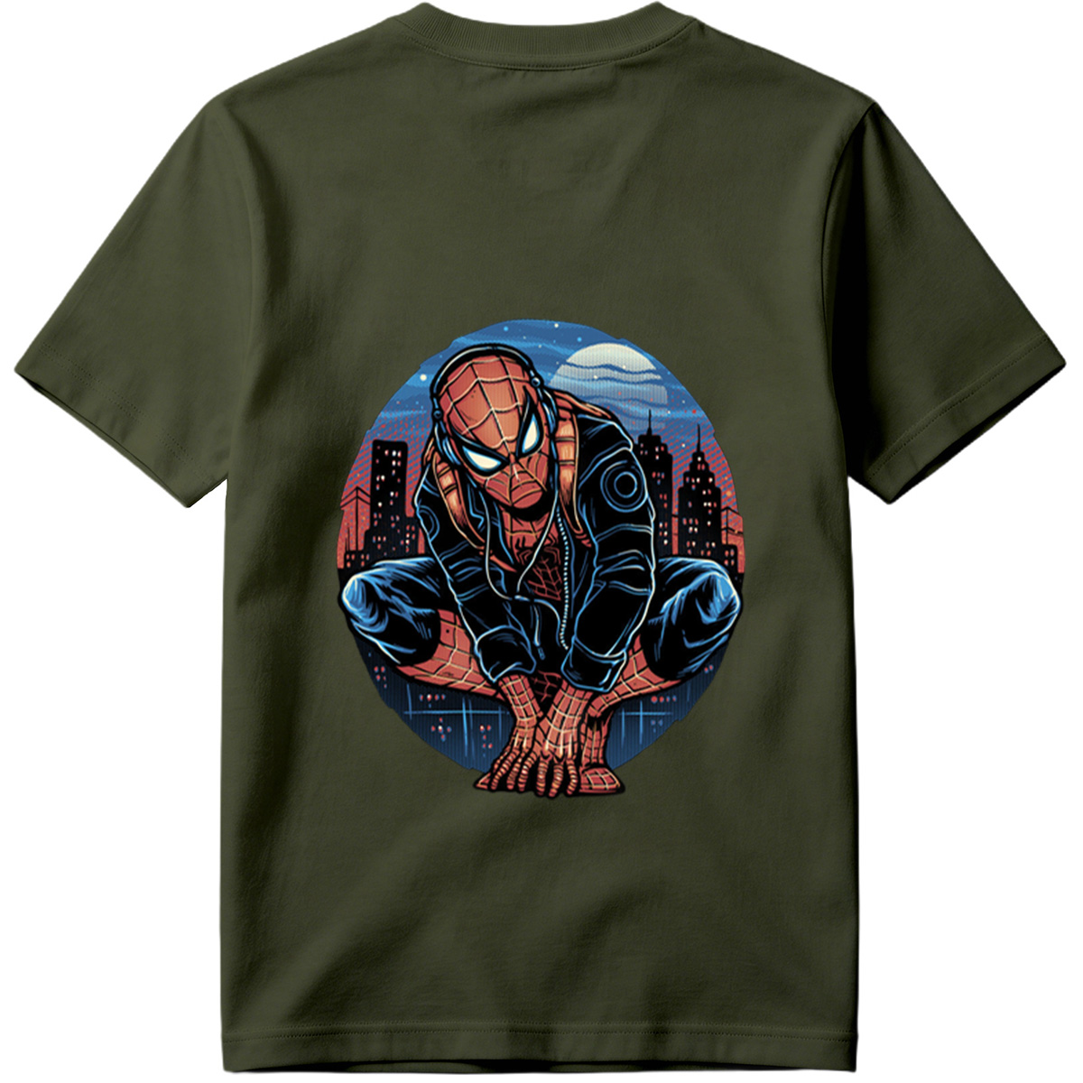 Spider-Man in Urban Night Scene - Tee