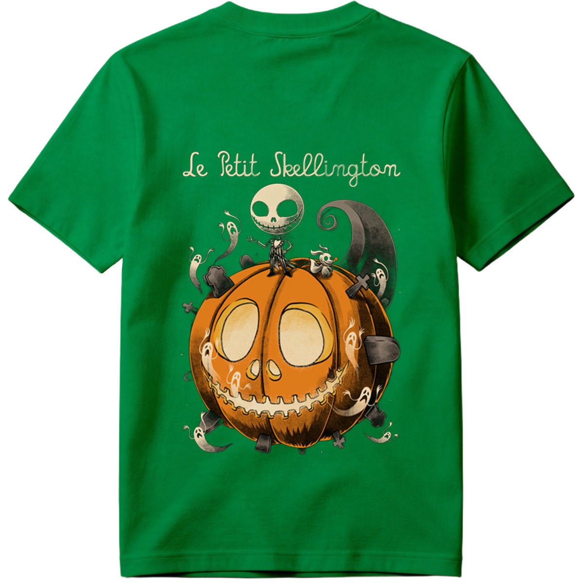 Le Petit Skellington: Jack Skellington and Zero on a Giant Pumpkin - Tee