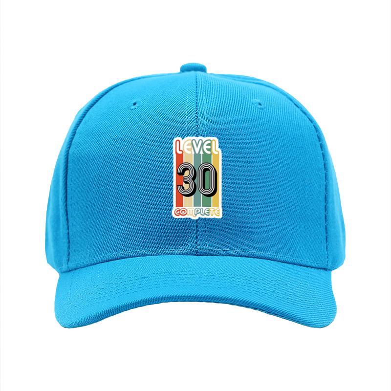 1pc New Baseball Cap Level 30 Complete Retro Print Unisex Adjustable Hat for Outdoor Activities and Casual Wear Adults Fashion Statement Cap