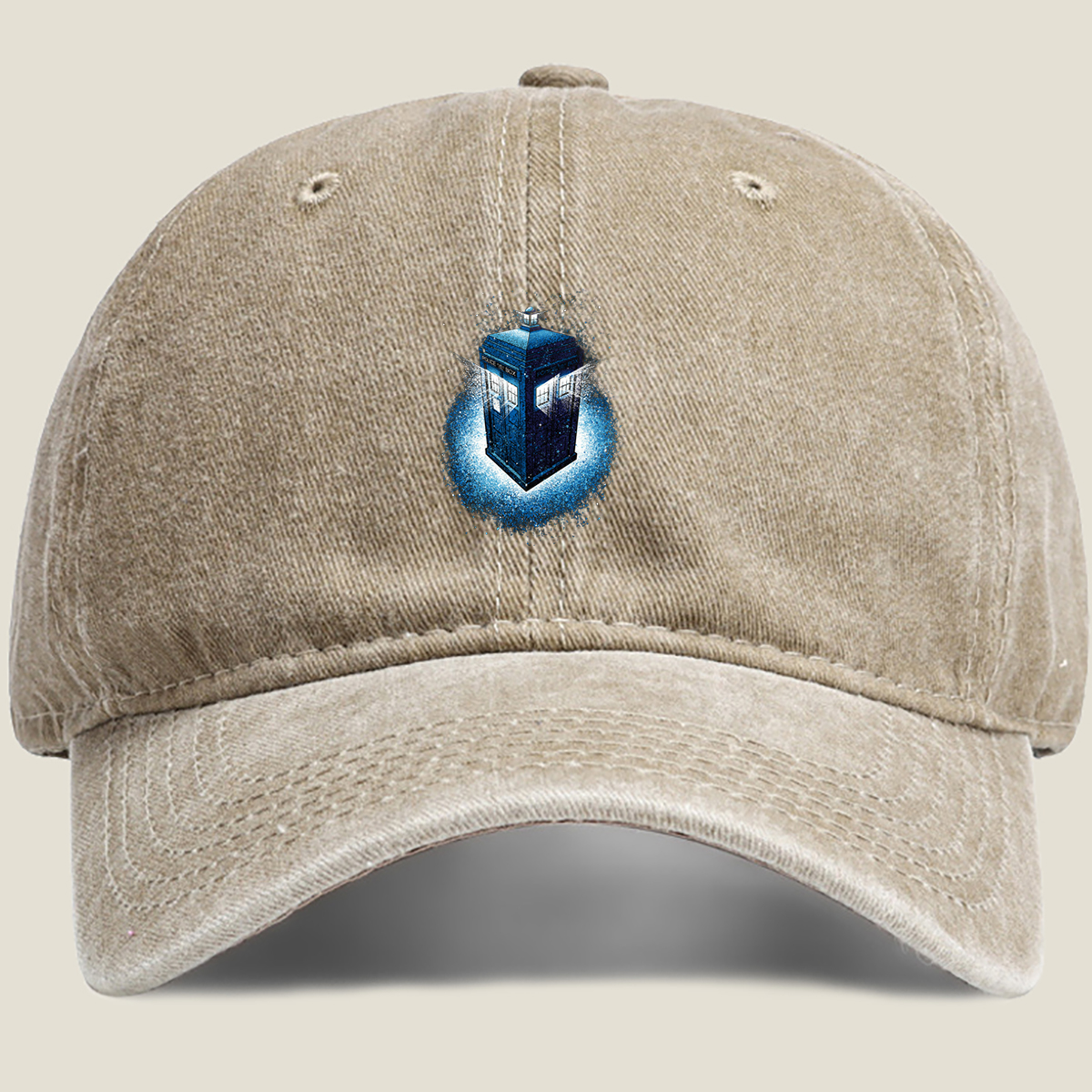 TARDIS in Space - Washed Denim - Baseball Cap