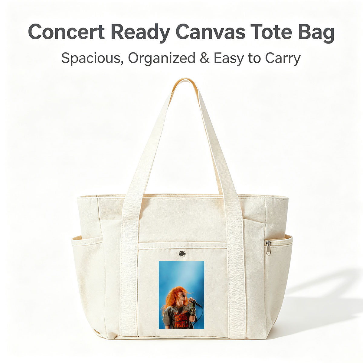 Paramore's Hayley Williams on Stage Singing with Passionate Energy - Multi-pocket bags