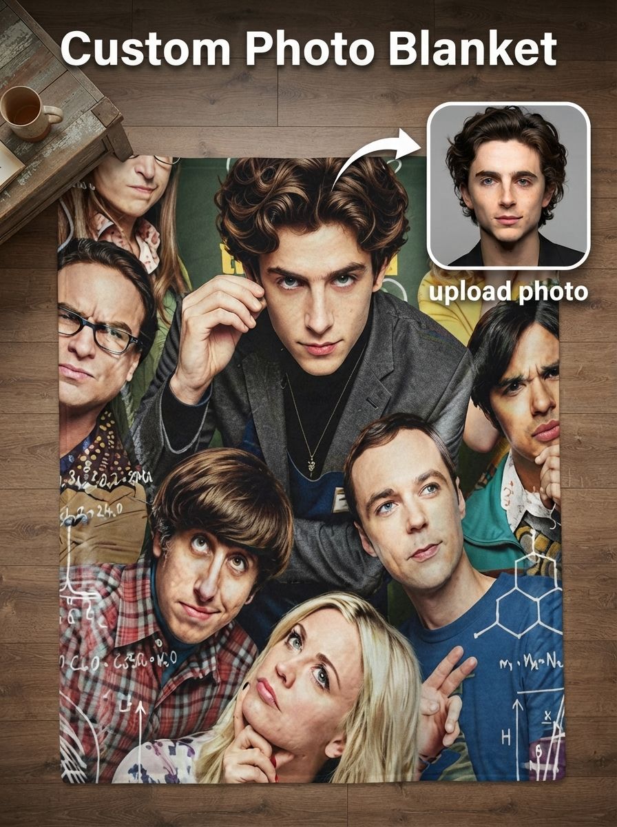 Custom Photo Face Flannel Blanket, Personalized Cast Collage Throw Blanket, Ultra Soft Anti-Pilling Cozy Fleece Bed