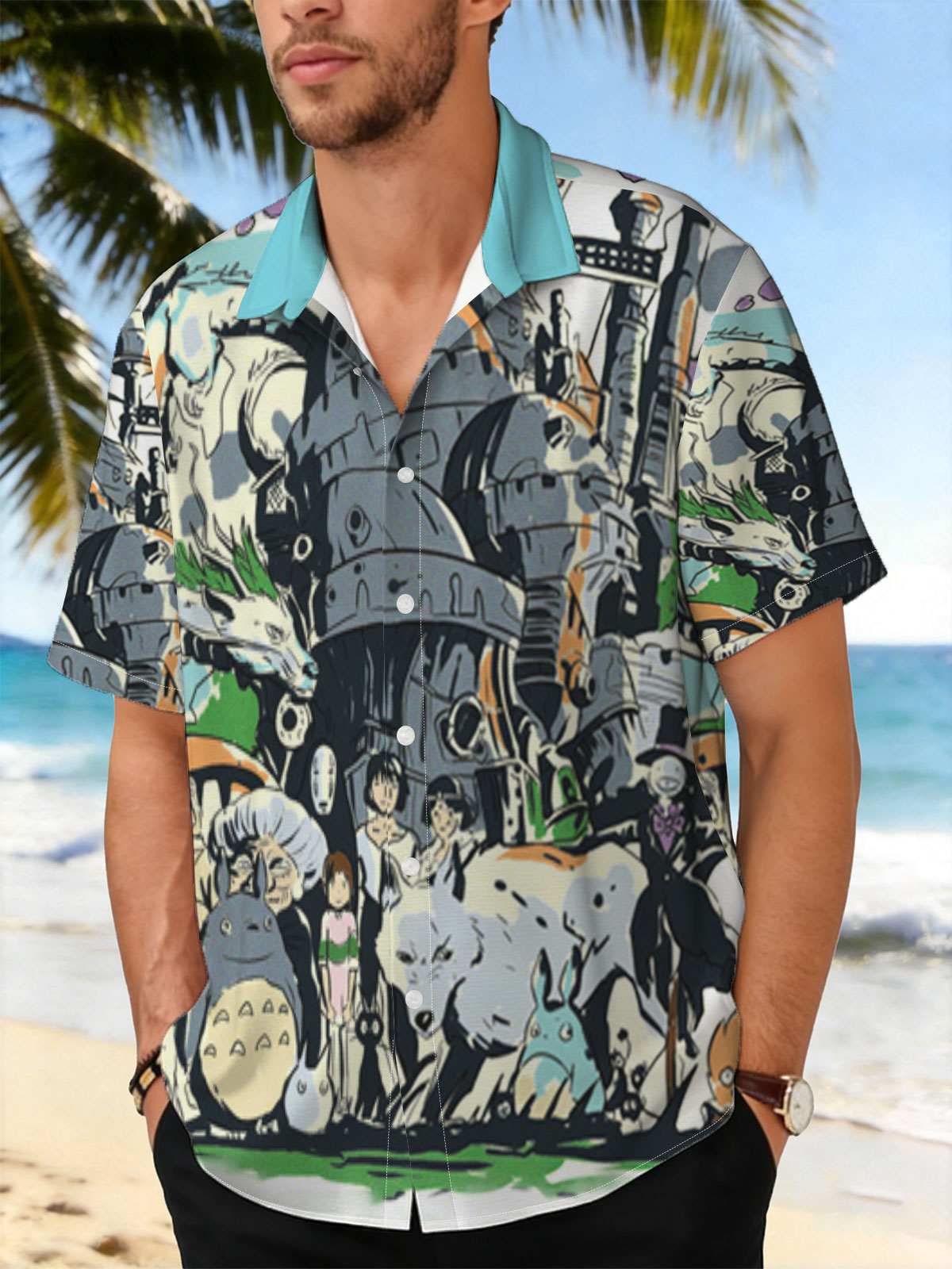 Studio Ghibli Characters and the Moving Castle Ensemble -  Shirt