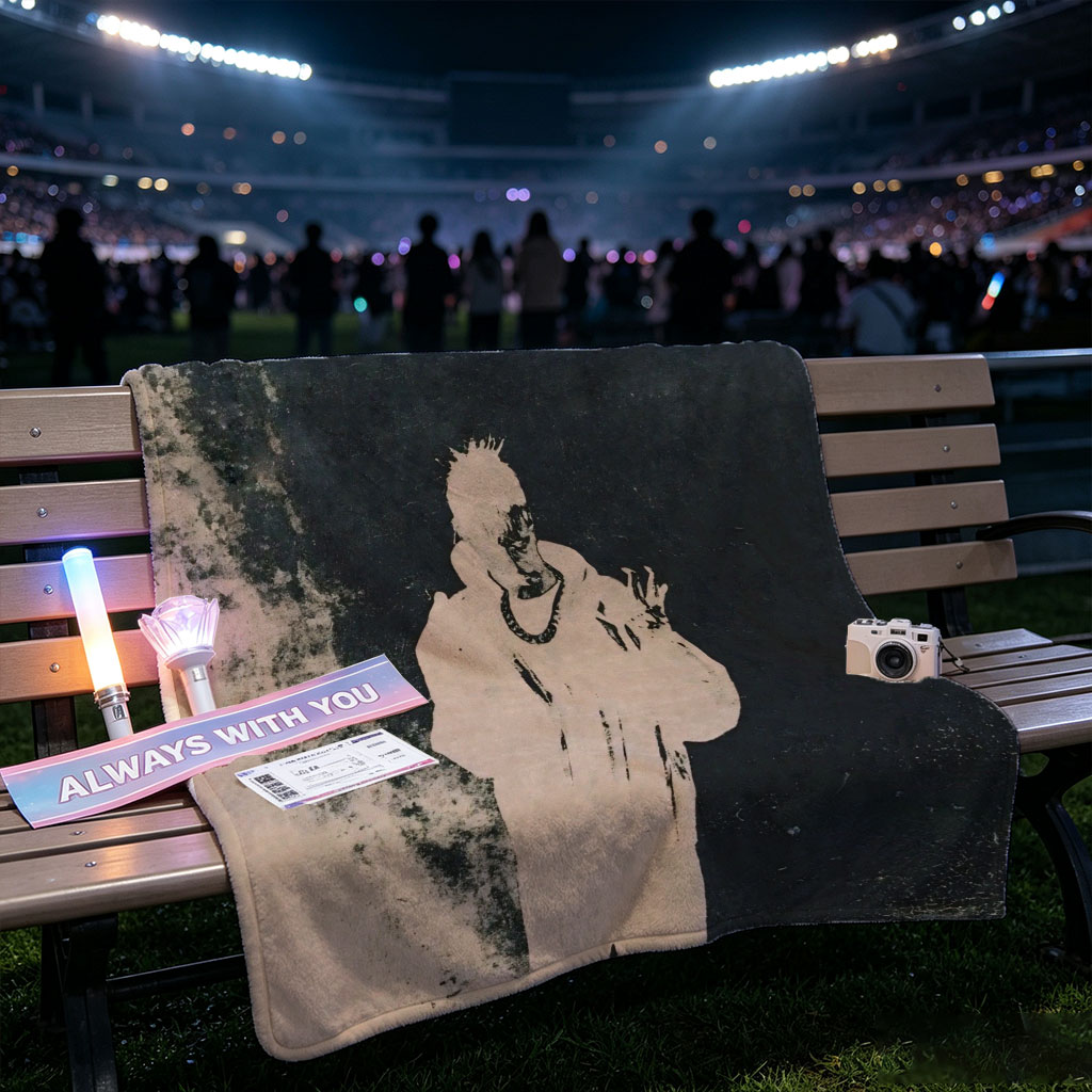 Lil Durk in Dark Urban Scene with High-Contrast Silhouette Art - Blankets