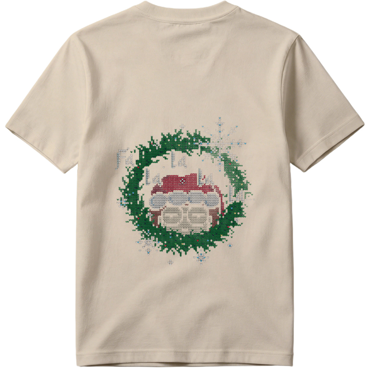 Santa Claus in a Christmas Wreath - Tee