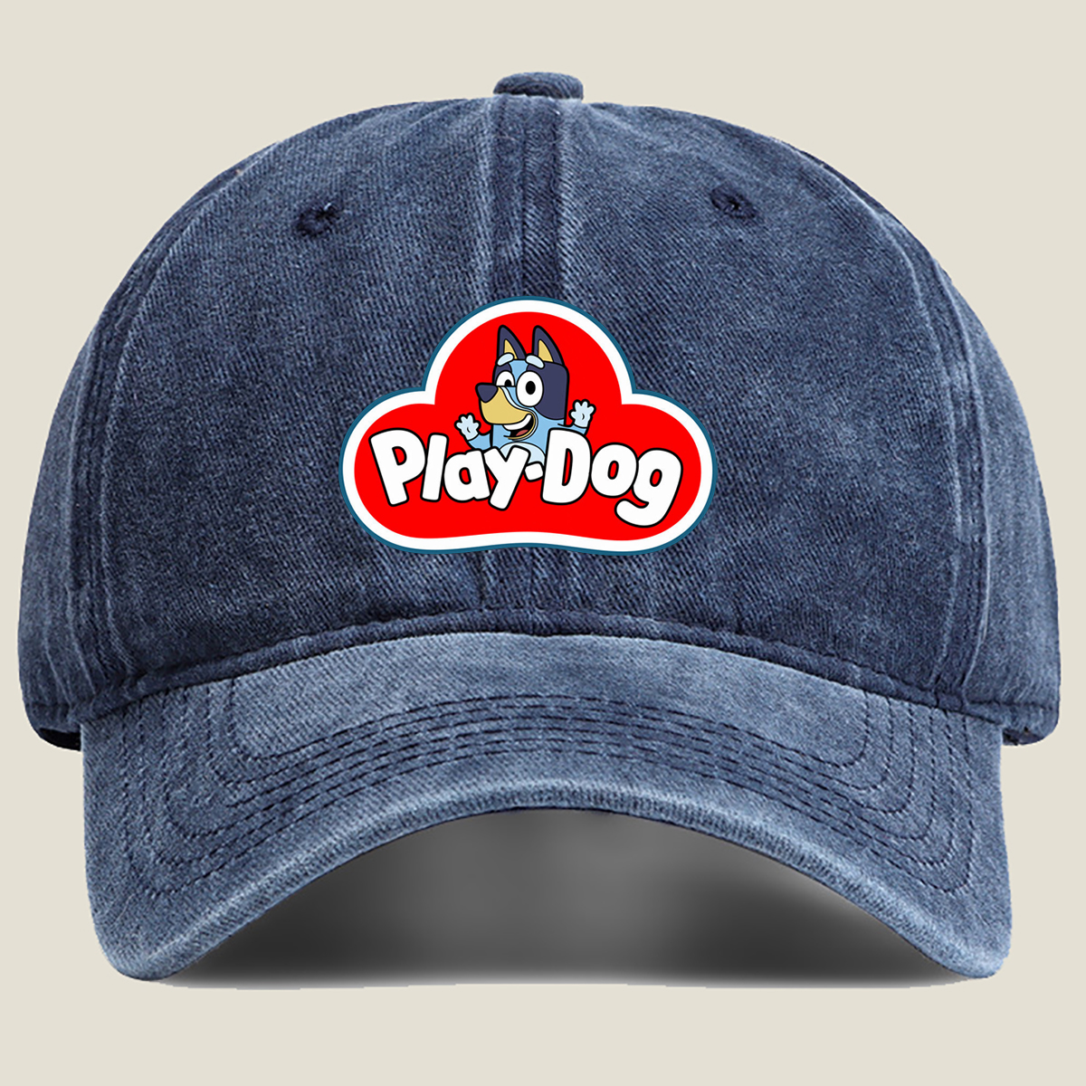 Play-Dog Blue Heeler - Washed Denim - Baseball Cap